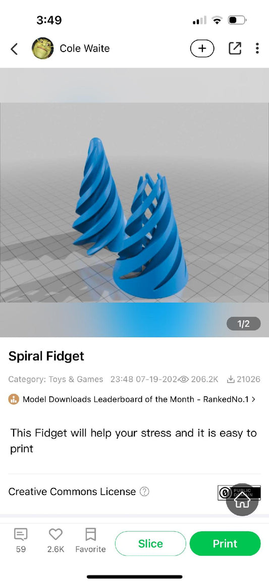 Spiral fidget